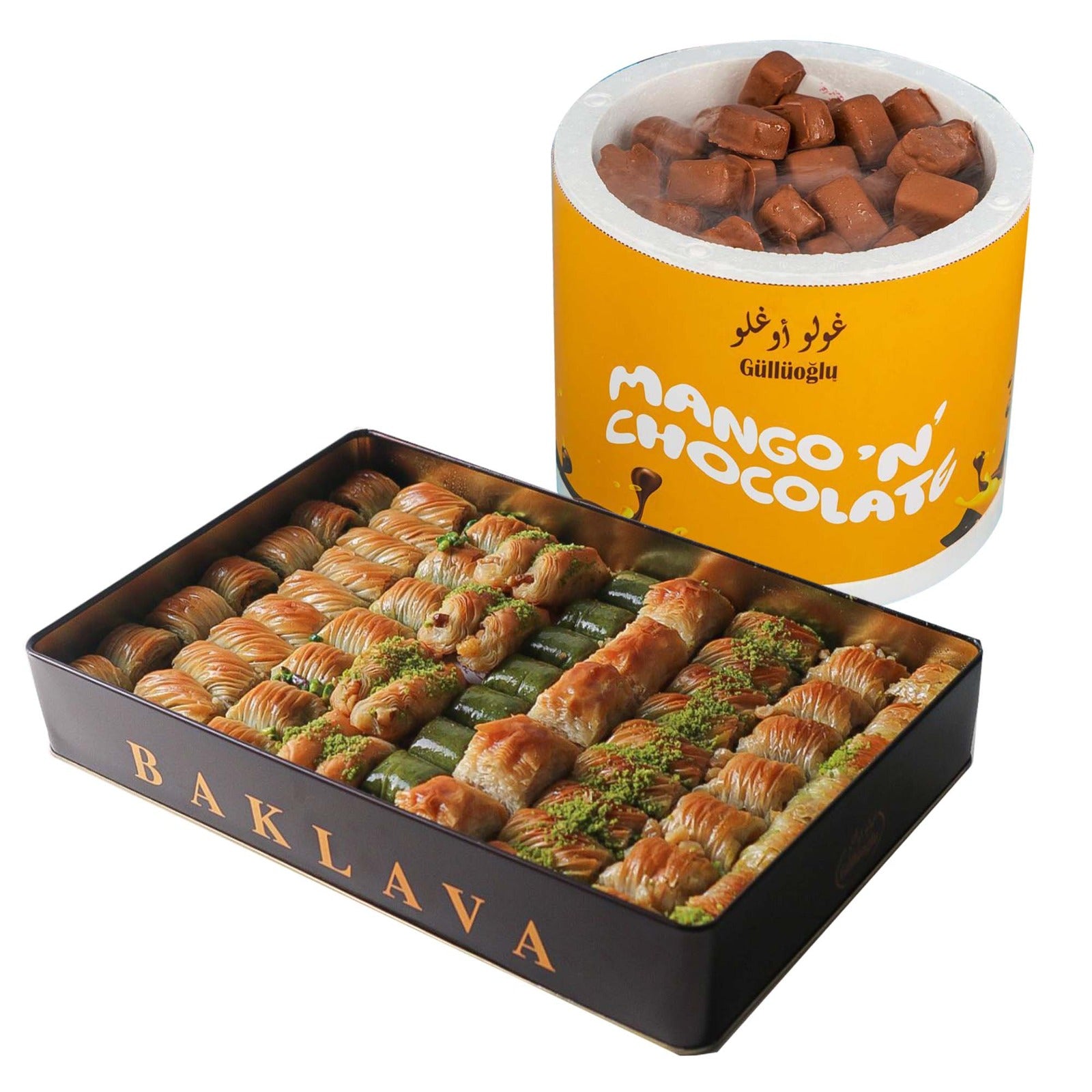 بقلاوة ميكس مع بوكس هدية من الايس كريم بايتس